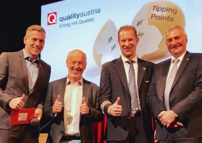 Veranstaltung von Quality Austria in Salzburg. Moderation Werner Sejka, Keynote von Philip Keil.